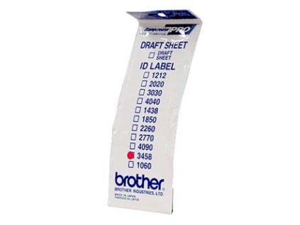 Štítky pro razítka Brother, ID3458, 34x58mm, 12ks, s průhlednou krytkou