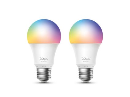 LED žárovka TP-LINK Tapo L530E, E27, 220-240V, 8.7W, 806lm, 6000k, RGB, 15000h, chytrá Wi-Fi žárovka, 2 kusy v balení