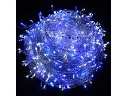 LED osvětlení, řetěz, 10m, 220-240 V (50-60Hz), 6W, modrá, transparentní kabel, 30000h, 100xLED