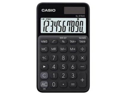 Casio Kalkulačka SL 310 UC BK, černá, desetimístná, duální napájení