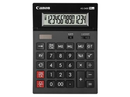 Canon Kalkulačka AS-2400, šedá, stolní, čtrnáctimístná