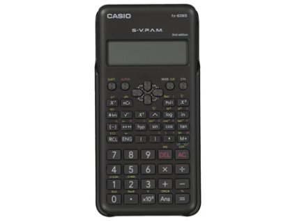 Casio kalkulačka FX 82 MS 2E, černá, školní, s dvouřádkovým displejem