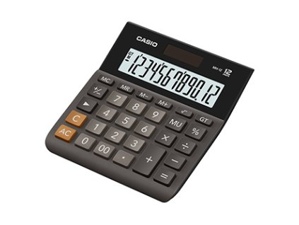 Casio Kalkulačka MH 12 BK S EH, černá, stolní