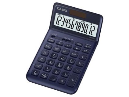 Casio Kalkulačka JW 200 SC NY, modrá, dvanáctimístná, duální napájení, sklápěcí displej