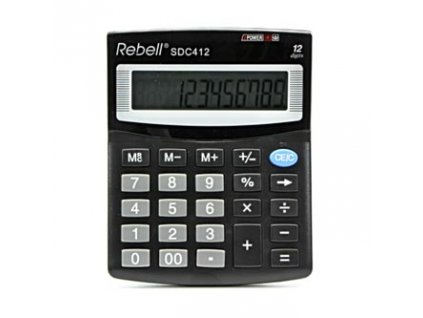 Rebell Kalkulačka RE-SDC412 BX, černá, stolní, dvanáctimístná