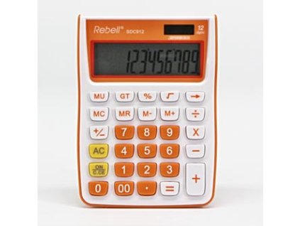 Rebell Kalkulačka RE-SDC912OR BX, oranžová, stolní, dvanáctimístná