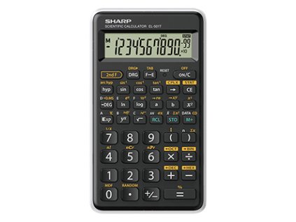 Sharp kalkulačka EL-501TWH, černá, vědecká, desetimístná