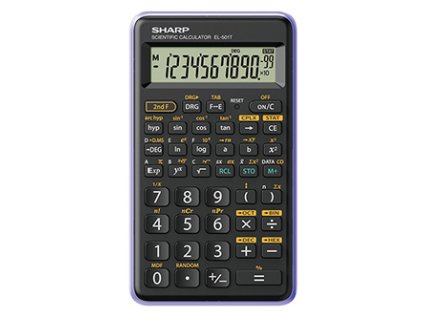 Sharp kalkulačka EL-501TVL, fialová, vědecká, desetimístná