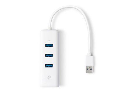 TP-LINK gigabitový siťový adaptér+HUB UE330 1000Mbps, 3x USB 3.0 HUB, Plug and Play