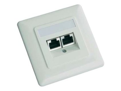 Zásuvka pod omítku, Cat.6, pod uhlem 45&deg;