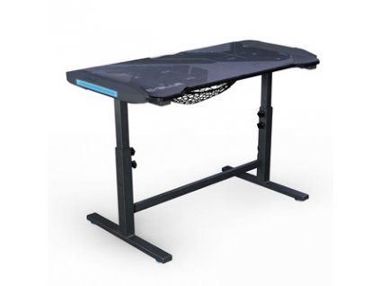 E-blue Herní stůl EGT574BK, 113cm x 59,5cm, 74-86,8cm, podsvícený, nastavitelná výška