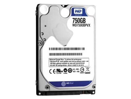 Western Digital interní pevný disk, WD Blue, 2.5", SATA III, 0,75TB, 750GB, WD7500BPVX