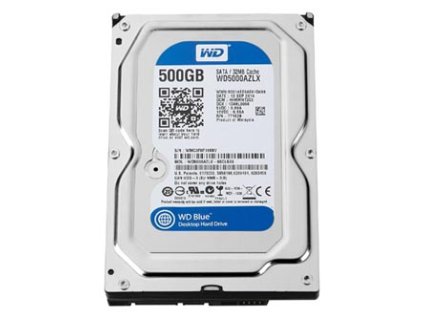 Western Digital interní pevný disk, WD Blue, 3.5", SATA III, 0,5TB, 500GB, WD5000AZLX