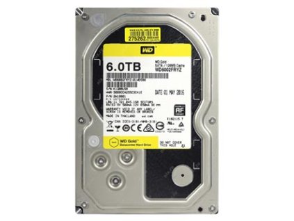 Western Digital interní pevný disk, WD Gold Raid, 3.5", SATA III, 6TB, 6000GB, WD6002FRYZ
