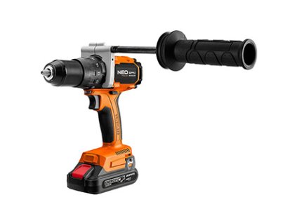 Šroubovák vrtací s příklepem, 04-616, aku, 18V, Energy+, Neo Tools