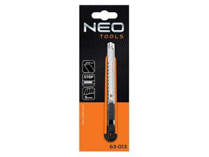 Neo Tools nůž s odlamovací čepelí, 0.4mm, 216mm, plastové pouzdro, ergonomický design