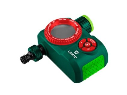 Verto časový vypínač elektronicky 4 funkce, maximální čas vypnutí 360 minut, 1/2" i 3/4", zelený, 15G751