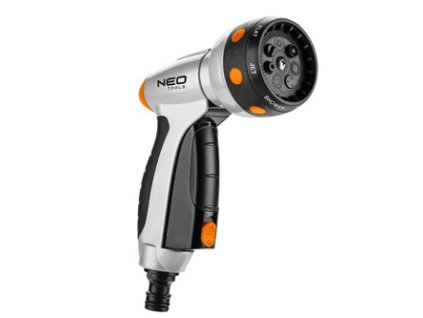NEO TOOLS pistolový rozprašovač 7 funkcí, CLICK ON/OFF, oranžovo-černá, 15-706