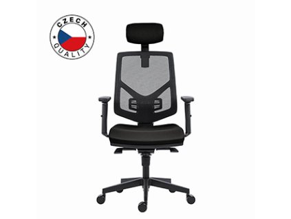 Powerton Kancelářské ergonomické křeslo Tina, Černé