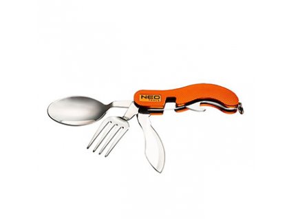 Neo Tools Multifunkční nástroj, hliník, 100mm, 3v1, nůž, vidlička, lžička