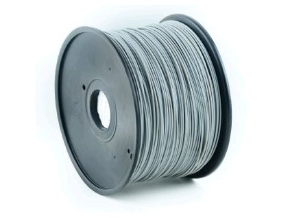 Tisková struna (filament) GEMBIRD, ABS, 1,75mm, 1kg, šedá