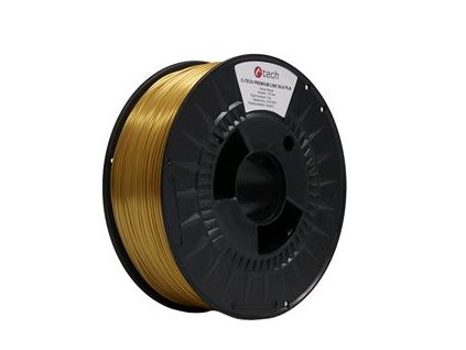 Tisková struna (filament) C-TECH PREMIUM LINE, Silk PLA, mosaz, 1,75mm, 1kg