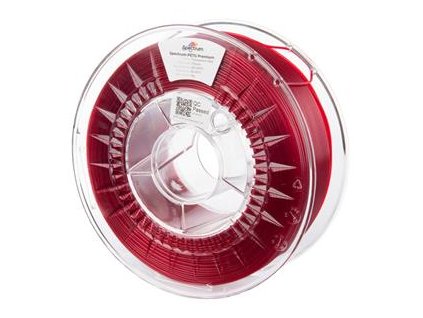 Tisková struna (filament) Spectrum Premium PET-G 1.75mm TRANSPARENT RED 1kg