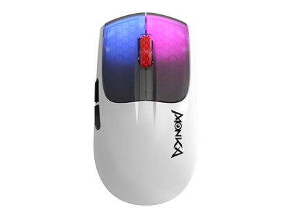 Myš bezdrátová, Marvo MONKA G966W, bílá, optika, 10000DPI