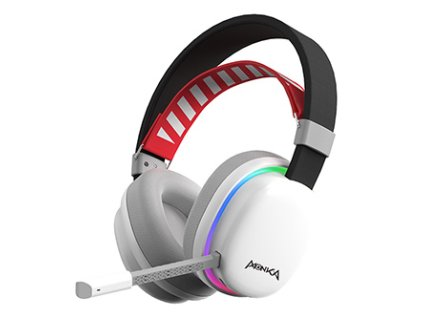 Marvo MONKA HG9069W, sluchátka s mikrofonem, bílá, podsvícená, Tri-mode
