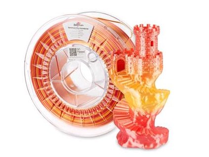 Tisková struna (filament) Spectrum PLA SILK RAINBOW 1.75mm FIRE RED 1kg