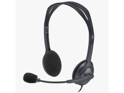 Logitech Stereo H111, sluchátka s mikrofonem, černá