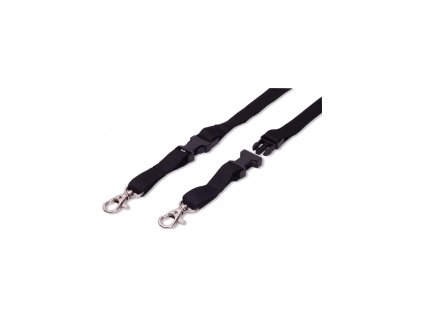Šňůrka TULIP plochá rozpojovací s karabinou černá