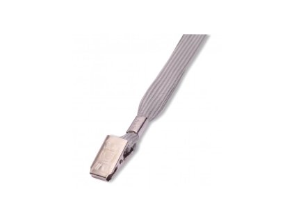 Šňůrka LILY s klipsem šedá