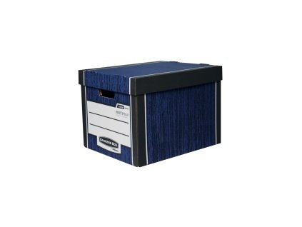 Archivační kontejner Fellowes Bankers Box Woodgrain modrá (2ks)
