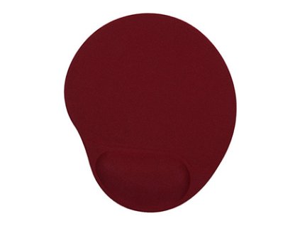Podložka pod myš, ergonomická, gelová, vínově červená, Powerton