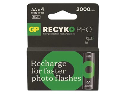 Nabíjecí baterie, AA (HR6), 1.2V, 2000 mAh, GP, papírová krabička, 4-pack, ReCyko Pro Photo Flash