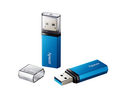 Apacer USB flash disk, USB USB 3.2 Gen1, 128GB, AH25C, modrý, AP128GAH25CU-1, USB A, s krytem