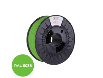 Filament C-TECH PREMIUM LINE, TPU 90A, flexibilní, luminiscenční zelená, RAL6038, 1,75mm, 1kg