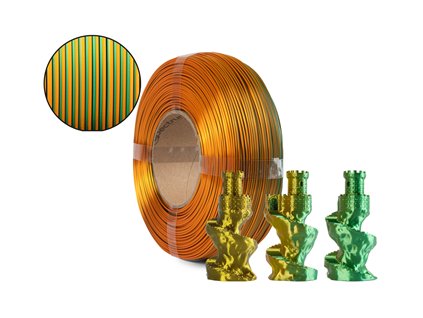Filament Spectrum ReFill PLA Magic SILK 1.75mm AMBER LEAF 1kg