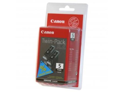 Canon originální ink PGI-5 BK, 0628B025, 0628B030, black, 2ks, 2-pack