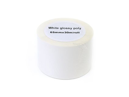 High Gloss Label Roll JetWorld White 65mm*30m replacement do Epson TM-3500 (roll with longitudinal perforation, core size 51mm)
