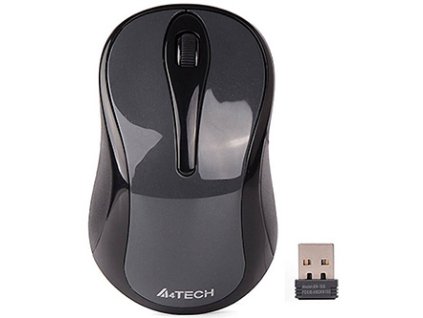 Myš bezdrátová, A4Tech G3-280N, šedá, optická, 1200DPI