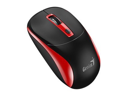 Myš bezdrátová, Genius NX-7123, černo-červená, optická, 1200DPI