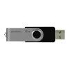 Goodram USB flash disk, USB 2.0, 16GB, UTS2, černý, UTS2-0160K0R11, USB A, s otočnou krytkou