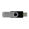 Goodram USB flash disk, USB 2.0, 32GB, UTS2, černý, UTS2-0320K0R11, USB A, s otočnou krytkou