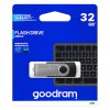 Goodram USB flash disk, USB 2.0, 32GB, UTS2, černý, UTS2-0320K0R11, USB A, s otočnou krytkou