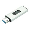 MediaRange USB flash disk, USB 3.0, 128GB, stříbrný, MR918, USB A, s poutkem, vysouvací