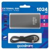 SSD Goodram 2.5", externí USB 3.2 typ C, 1000GB, 1TB, HL100, SSDPR-HL100-01T, 450 MB/s-R, 420 MB/s-W