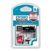 Dymo originální páska do tiskárny štítků, Dymo, 1978365, bilý tisk/černý podklad, 3m, 12mm, D1, permanentní vinylová