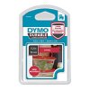 Dymo originální páska do tiskárny štítků, Dymo, 1978366, bilý tisk/červený podklad, 3m, 12mm, D1, permanentní vinylová
